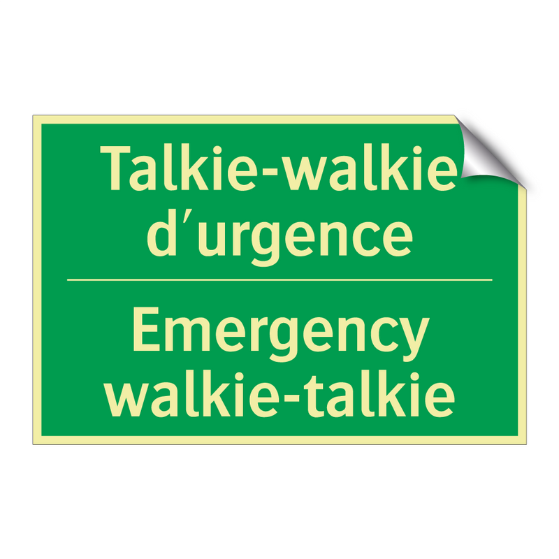 Talkie-walkie d'urgence - Emergency walkie-talkie