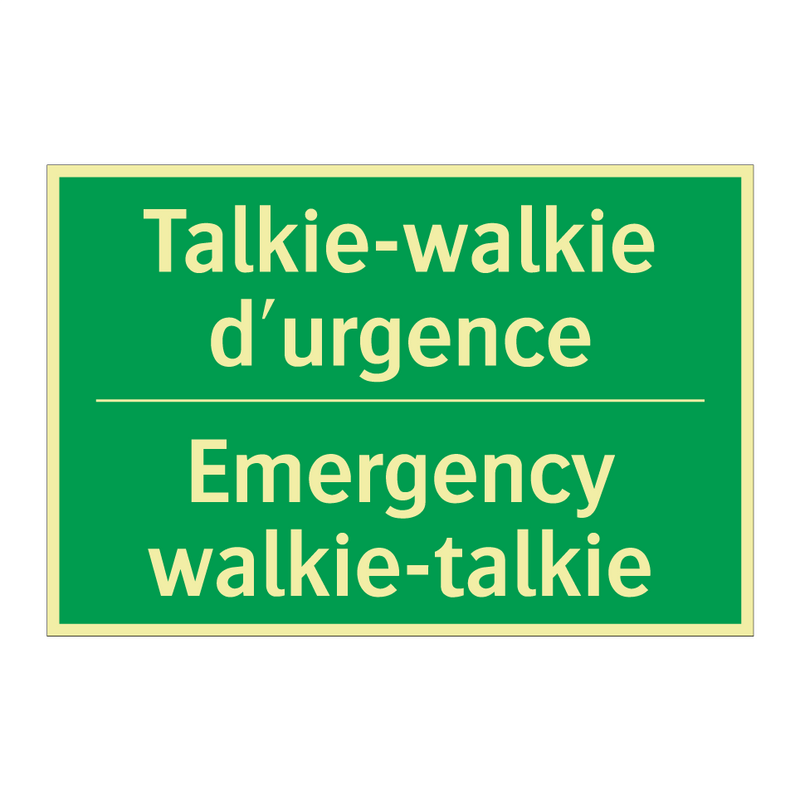 Talkie-walkie d'urgence - Emergency walkie-talkie
