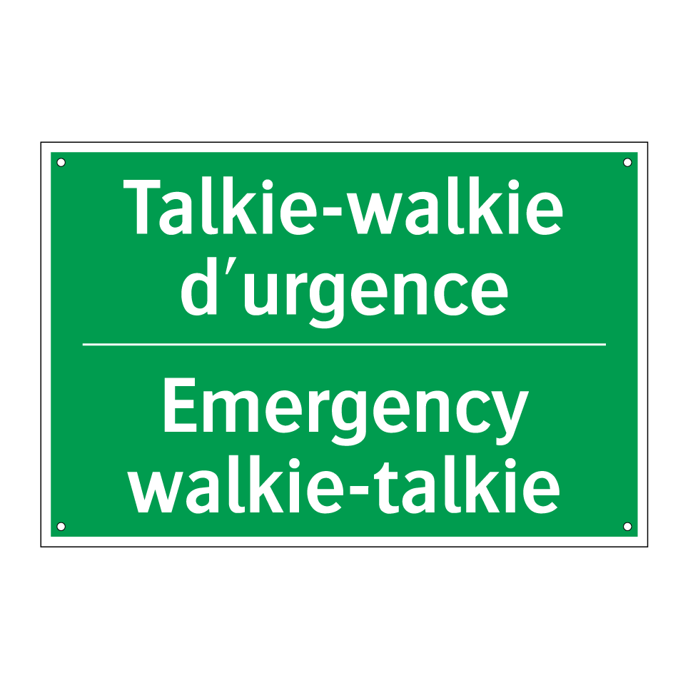 Talkie-walkie d'urgence - Emergency walkie-talkie