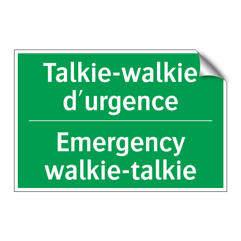 Talkie-walkie d'urgence - Emergency walkie-talkie