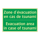 Zone d'évacuation en cas de tsunami /.../ - Evacuation area in case of tsunami /.../