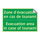 Zone d'évacuation en cas de tsunami /.../ - Evacuation area in case of tsunami /.../