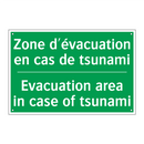 Zone d'évacuation en cas de tsunami /.../ - Evacuation area in case of tsunami /.../