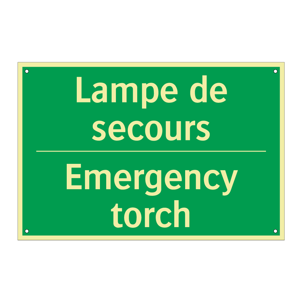 Lampe de secours - Emergency torch