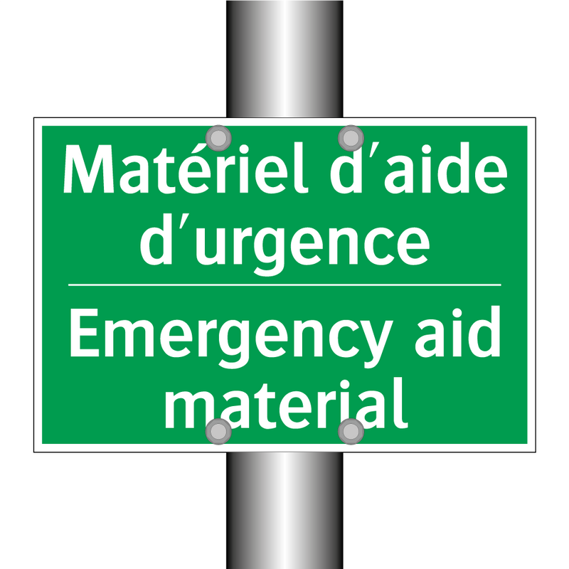 Matériel d'aide d'urgence - Emergency aid material