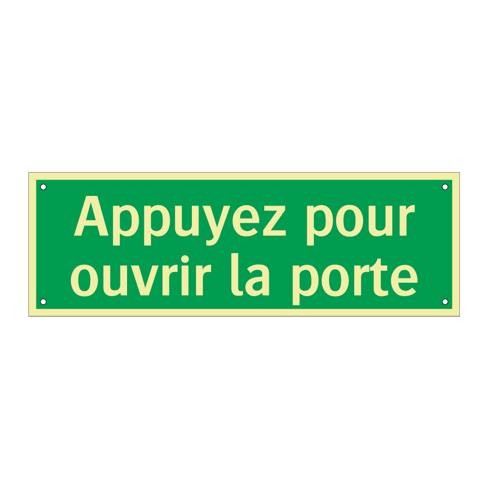 Appuyez pour ouvrir la porte