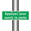 Appuyez pour ouvrir la porte