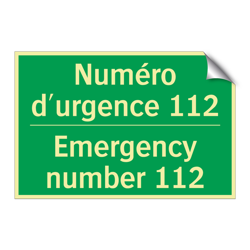 Numéro d'urgence 112 - Emergency number 112