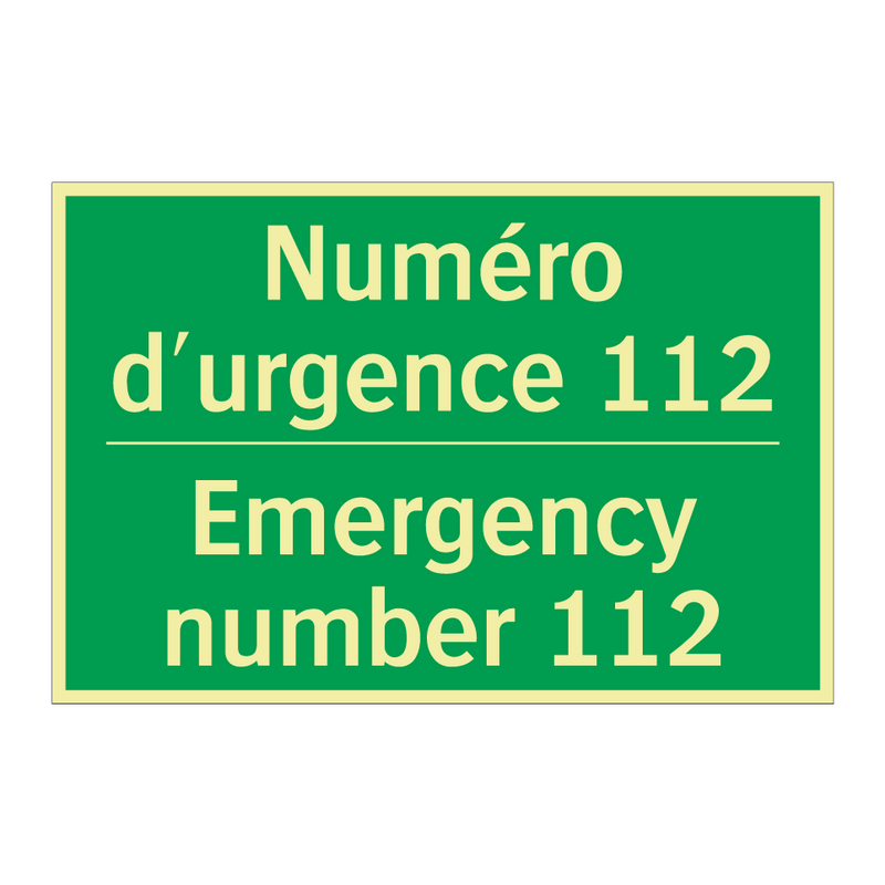 Numéro d'urgence 112 - Emergency number 112