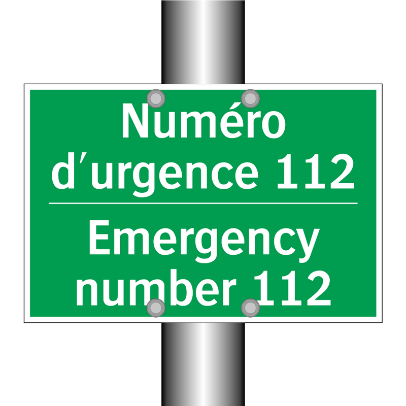 Numéro d'urgence 112 - Emergency number 112