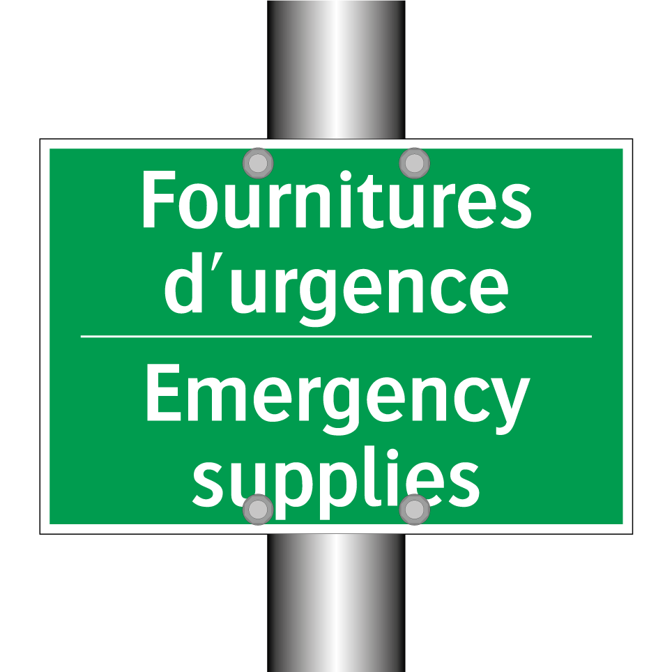 Fournitures d'urgence - Emergency supplies