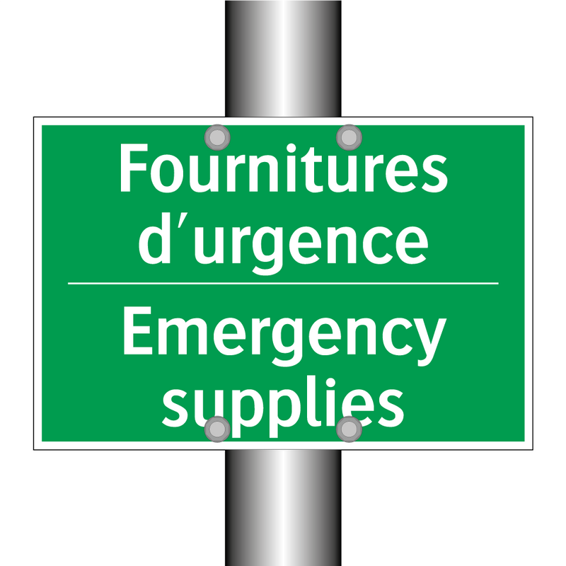 Fournitures d'urgence - Emergency supplies