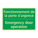 Fonctionnement de la porte d'urgence /.../ - Emergency door operation