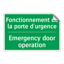 Fonctionnement de la porte d'urgence /.../ - Emergency door operation