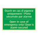 Ouvrir en cas d'urgence uniquement /.../ - Open in case of emergency only! /.../