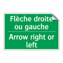 Flèche droite ou gauche - Arrow right or left