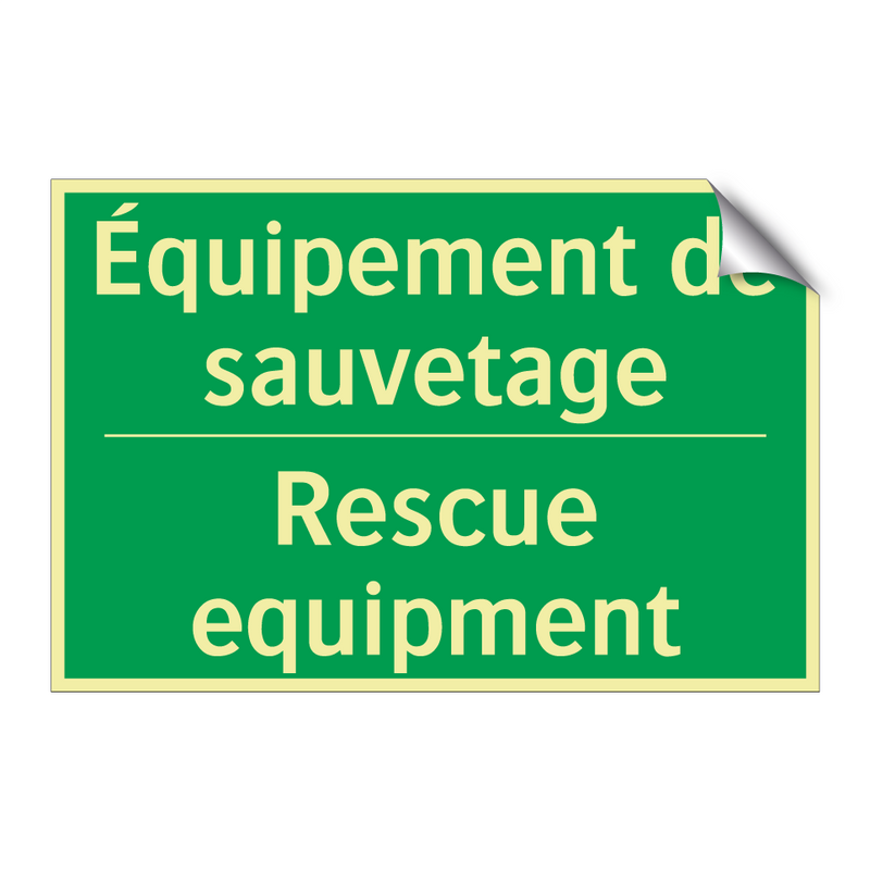 Équipement de sauvetage - Rescue equipment