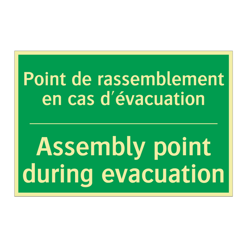Point de rassemblement en cas /.../ - Assembly point during evacuation /.../
