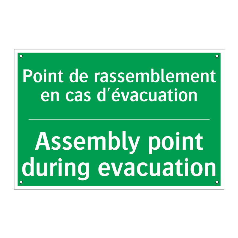 Point de rassemblement en cas /.../ - Assembly point during evacuation /.../
