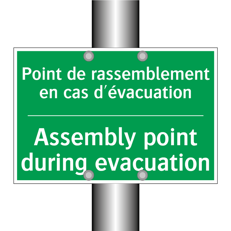 Point de rassemblement en cas /.../ - Assembly point during evacuation /.../