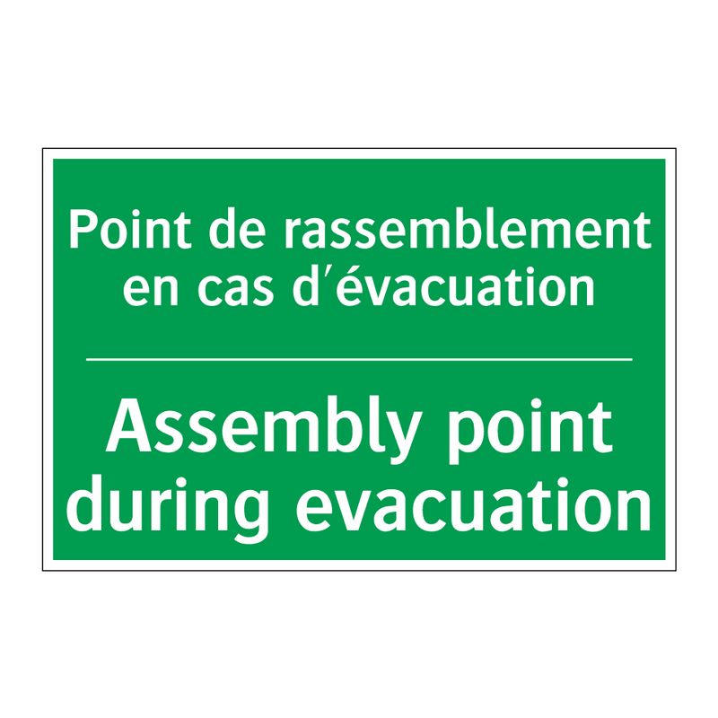Point de rassemblement en cas /.../ - Assembly point during evacuation /.../