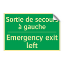 Sortie de secours à gauche - Emergency exit left