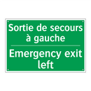 Sortie de secours à gauche - Emergency exit left