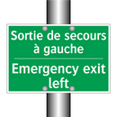 Sortie de secours à gauche - Emergency exit left