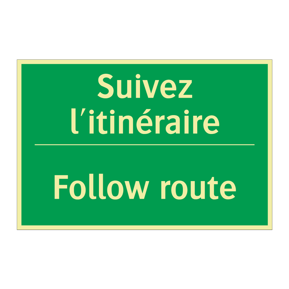 Suivez l'itinéraire - Follow route