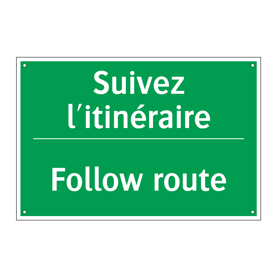 Suivez l'itinéraire - Follow route