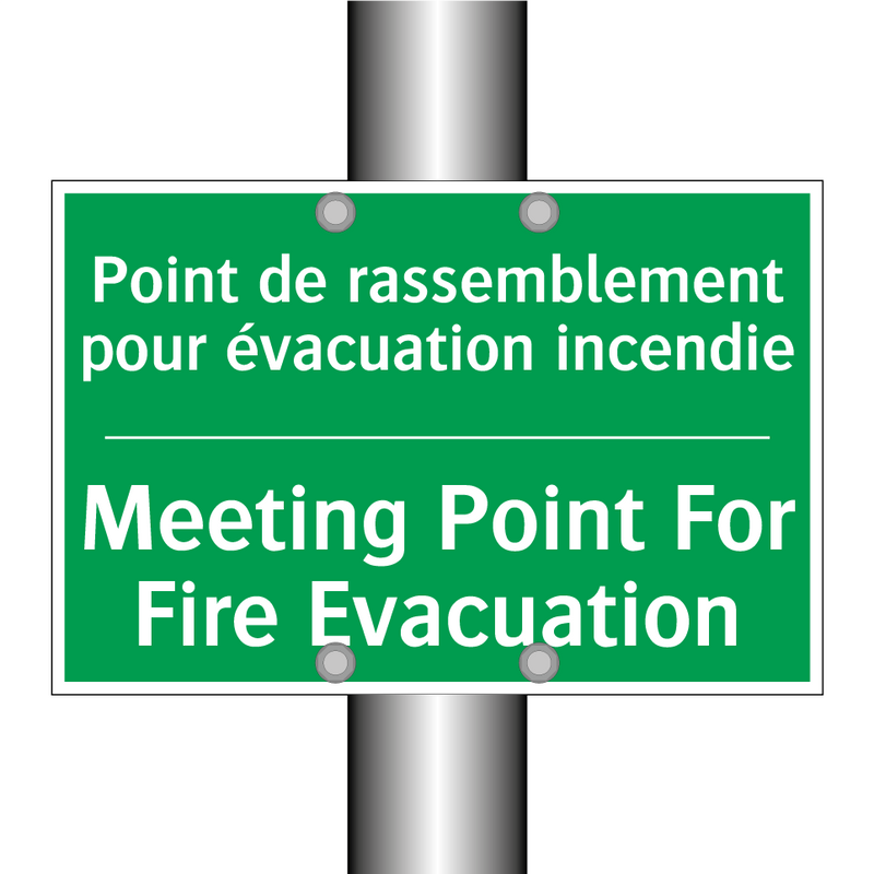 Point de rassemblement pour évacuation /.../ - Meeting Point For Fire Evacuation /.../