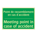 Point de rassemblement en cas /.../ - Meeting point in case of accident /.../