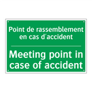 Point de rassemblement en cas /.../ - Meeting point in case of accident /.../