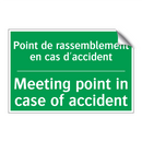 Point de rassemblement en cas /.../ - Meeting point in case of accident /.../