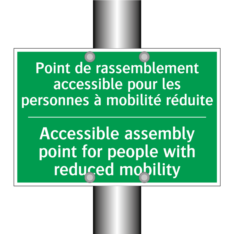 Point de rassemblement accessible /.../ - Accessible assembly point for /.../
