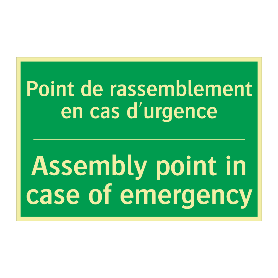 Point de rassemblement en cas /.../ - Assembly point in case of emergency /.../