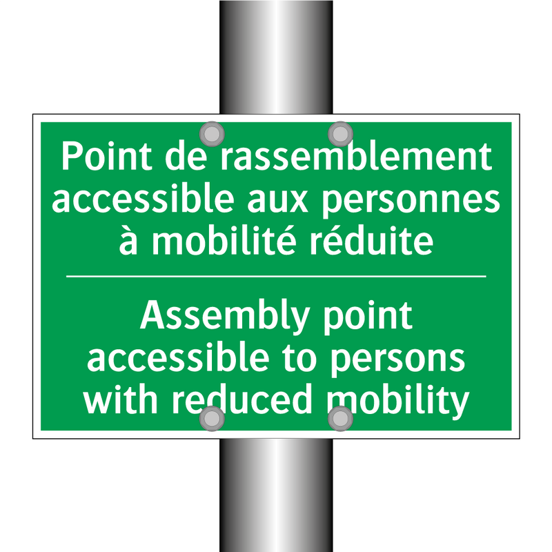 Point de rassemblement accessible /.../ - Assembly point accessible to persons /.../