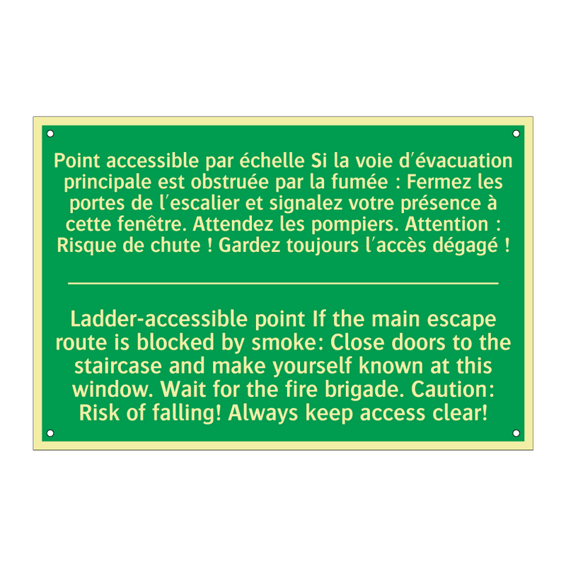 Point accessible par échelle Si /.../ - Ladder-accessible point If the /.../