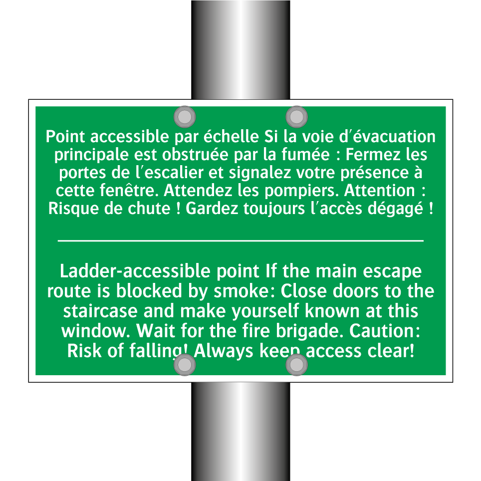 Point accessible par échelle Si /.../ - Ladder-accessible point If the /.../