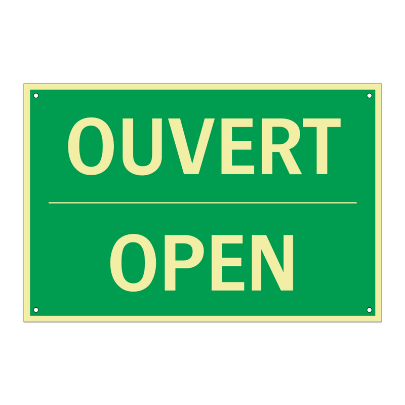OUVERT - OPEN