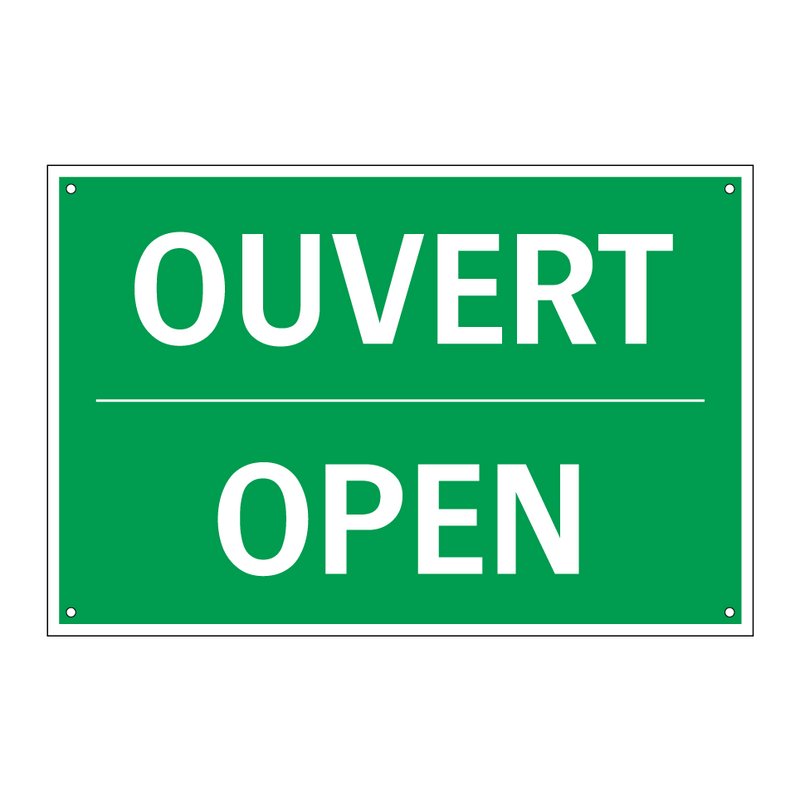 OUVERT - OPEN