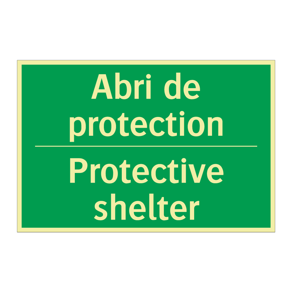 Abri de protection - Protective shelter