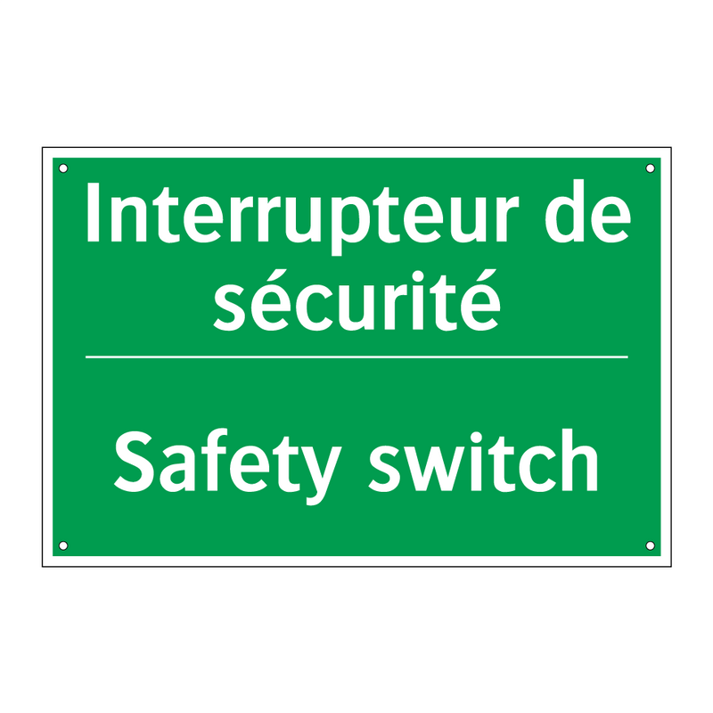 Interrupteur de sécurité - Safety switch