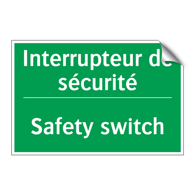 Interrupteur de sécurité - Safety switch
