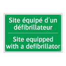 Site équipé d'un défibrillateur /.../ - Site equipped with a defibrillator /.../