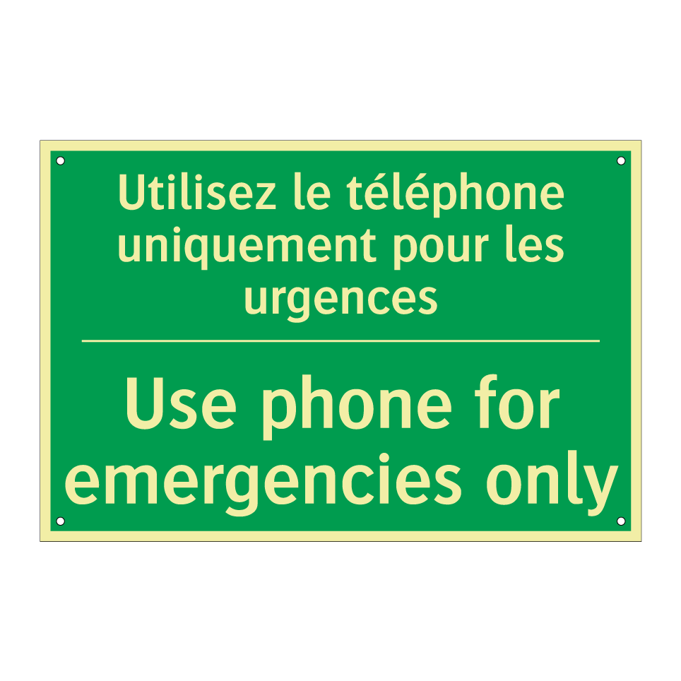 Utilisez le téléphone uniquement /.../ - Use phone for emergencies only