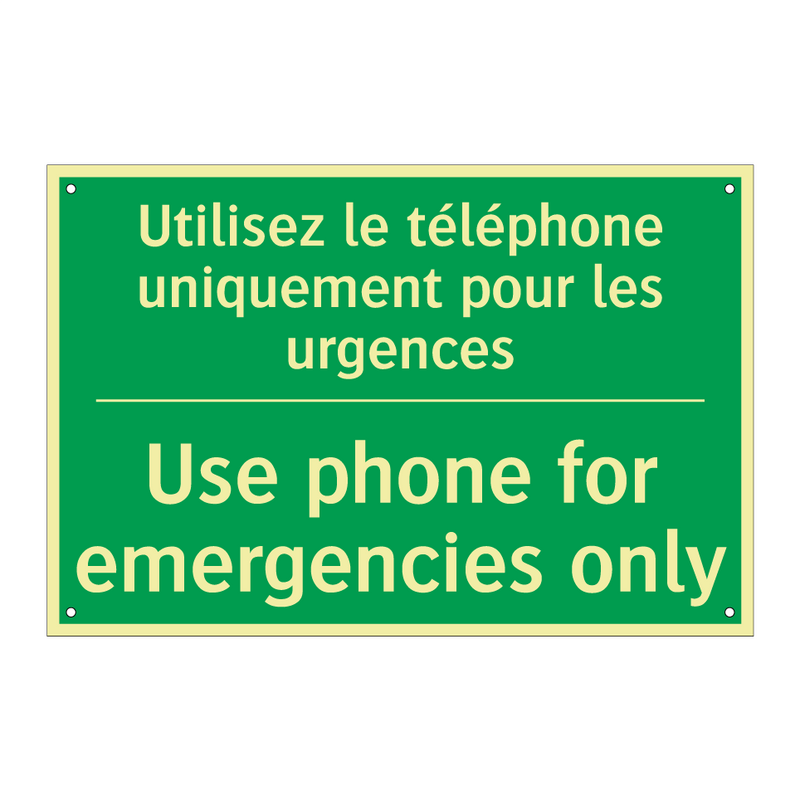 Utilisez le téléphone uniquement /.../ - Use phone for emergencies only