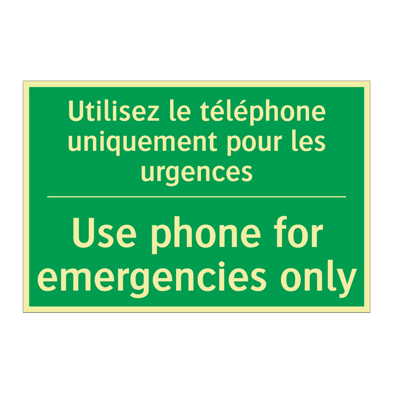 Utilisez le téléphone uniquement /.../ - Use phone for emergencies only