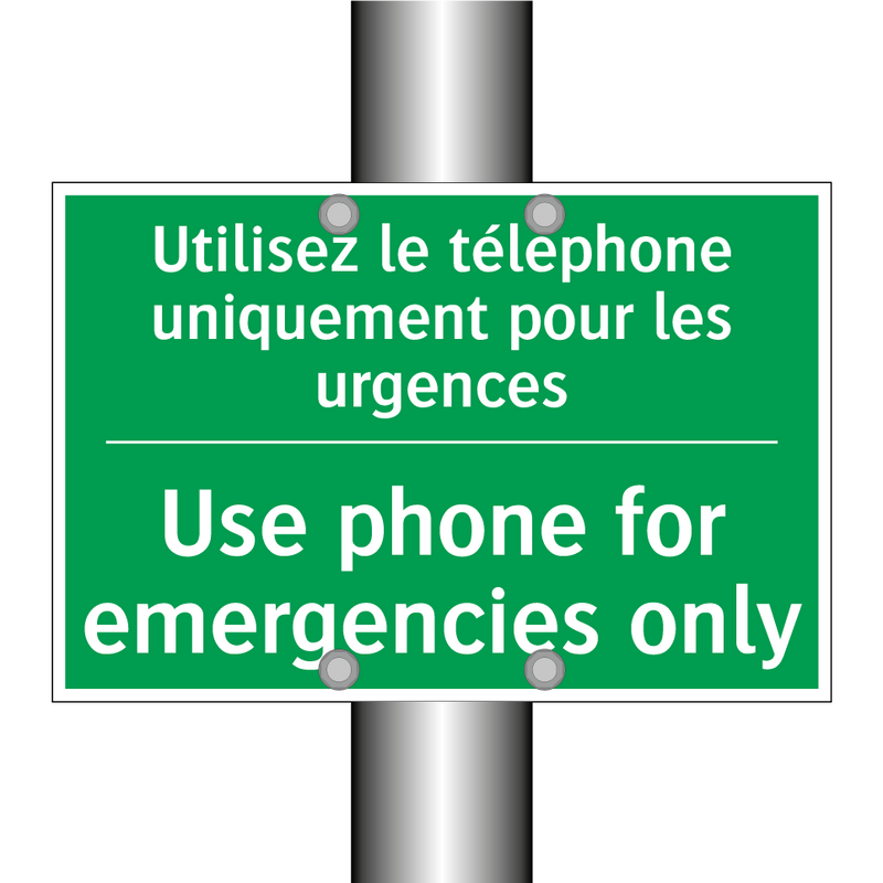 Utilisez le téléphone uniquement /.../ - Use phone for emergencies only