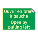 Ouvrir en tirant à gauche - Open by pulling left